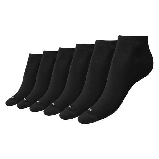 PEZZINI - 6 paia di calze corte pura, filo di scozia, donna, nero, taglia 35-40, in cotone - alta qualità, resistenza, comfort, leggere, naturali, alla caviglia, minicalze, calzini