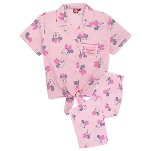 Disney minnie mouse pigiama a maniche lunghe per ragazze | character lounge pantaloni e t-shirt rosa pj set | abbigliamento per bambini pjs pigiama | merce regalo accogliente