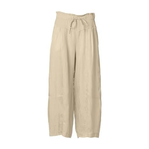 DEHA pantaloni in misto lino con coulisse elasticizzata (sand beige, l)