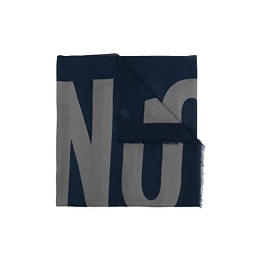 MOSCHINO sciarpe uomo blu sciarpa con logo lettering uni
