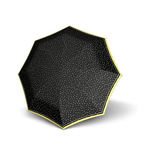 Knirps ombrello tascabile Knirps x1 dots - l'ombrello più piccolo di Knirps - leggero e a prova di tempesta - flakes black