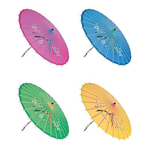THY COLLECTIBLES assortimento o sei (6) 53,3 cm piccolo asiatico seta ombrello/ombrellone