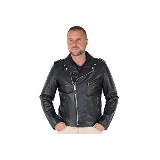 Schott nyc lc1140icon, giacca uomo, nero (nero x), l