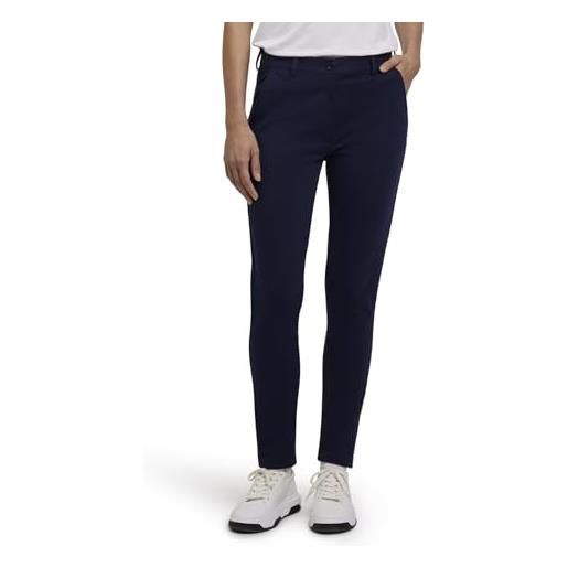 Falke golf chino w tr cotone filo funzionale asciugatura rapida 1 pezzo, pantaloni donna, blu (space blue 6116), 40
