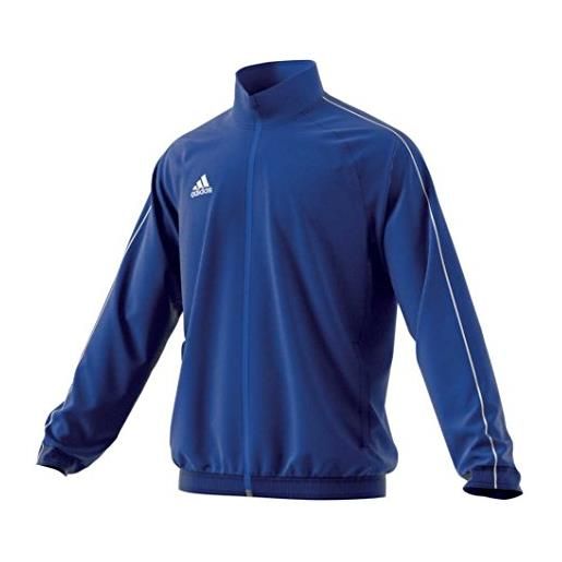 adidas giacca da rappresentanza core 18, felpa unisex-bambini, blu (azzurro/bianco), 13-14a