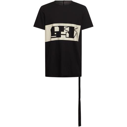 RICK OWENS DRKSHDW t-shirt level t in cotone con stampa