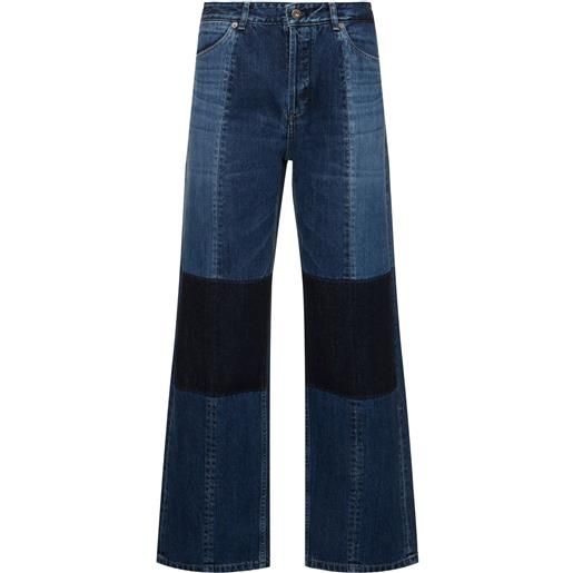 JIL SANDER jeans vita media in denim patchwork washed