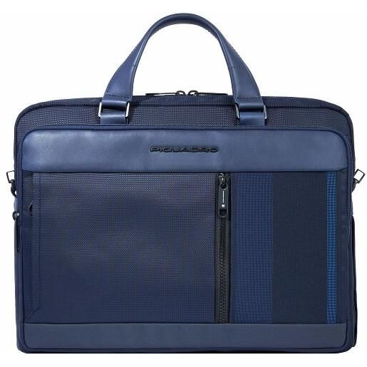 Piquadro steve valigetta protezione rfid 39 cm scomparto per laptop blu