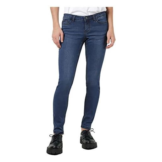 Noisy may nmallie lw skinny jeans vi021mb noos, media blu denim, 31w x 32l donna