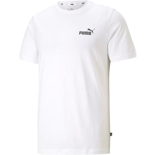 Puma t-shirt essentials small logo white da uomo