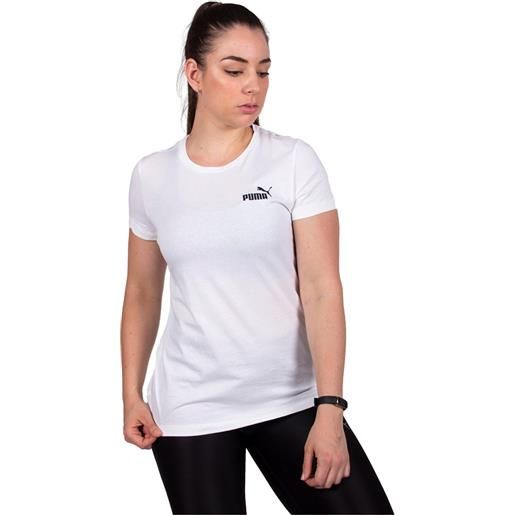 Puma t-shirt essential small logo white da donna