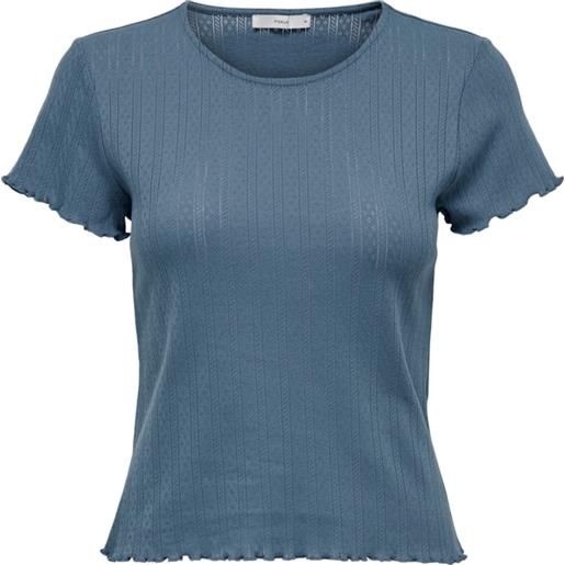 Only top tight fit paracollo blue mirage da donna