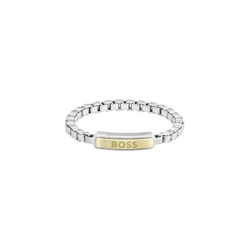 HUGO BOSS boss jewelry braccialetto a catena da uomo collezione devon bicolore - 1580597m