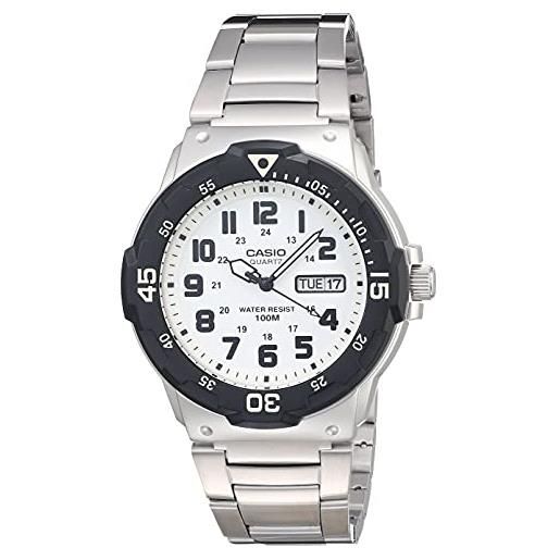 Casio men's diver style quartz watch with stainless steel strap, silver, 23.8 (model: mrw-200hd-7bvcf)