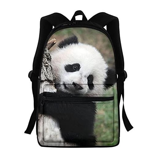 Showudesigns zaino per bambini per ragazze della scuola carino cane libro borsa studente elementare zaino zaino viaggio zaino, simpatico panda, taglia unica