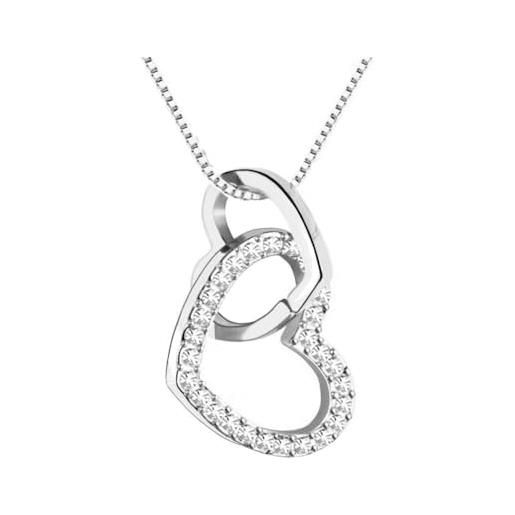Quadiva e!Collana 'cuore', decorata con cristalli scintillante di swarovski®, colore: placcata 18 k oro