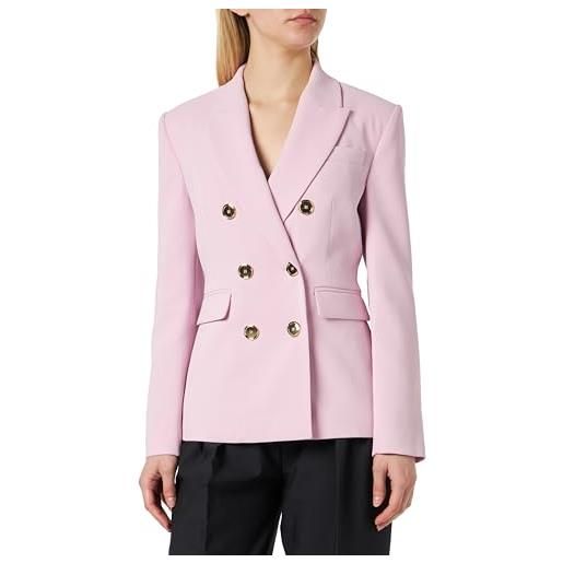 Pinko granato giacca crepe stretch con bottone metallo blazer, z99_nero limousine, 42 donna