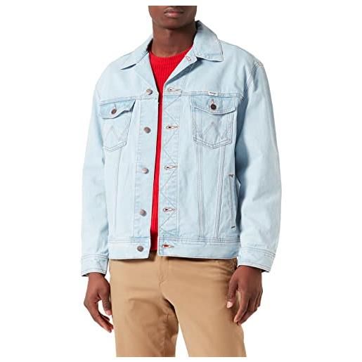 Wrangler giacca anti-aderenza denim jacket, blu scuro, s uomo