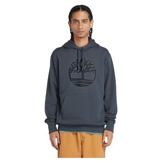 Timberland albero logo hoodie maglia di tuta, d denm/d sapphr, s uomo