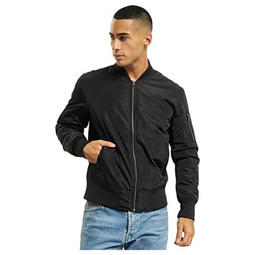 Urban Classics 2-tone bomber jacket, nero (blk/blk), l uomo