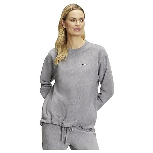 Falke basic sweat shirt w pu cotone piacevolmente morbido sulla pelle 1 pezzo, felpa donna, grigio (grey-heather 3757), xl
