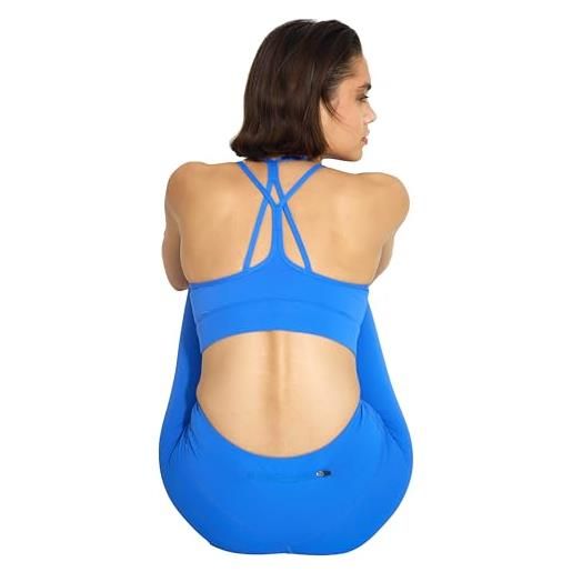 Carlheim women's active wear sports bra x-back, navy, x-small