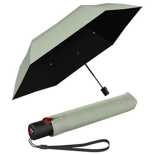 Knirps ombrello tascabile ultra u. 200 medium duomatic - on to automatico - antitempesta - antivento, wasabi con protezione uv e calore, 95 cm
