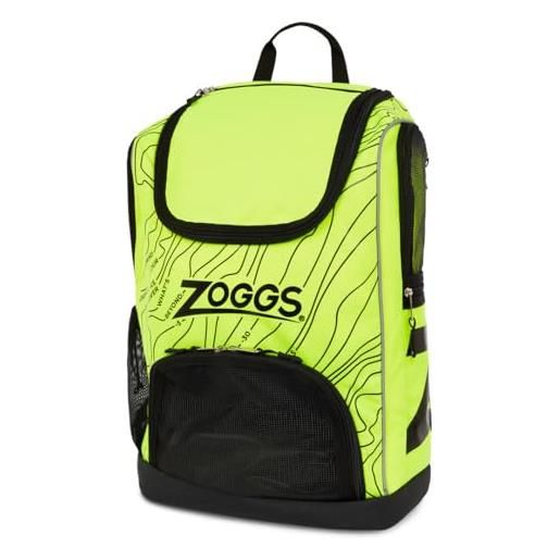 Zoggs planet r-pet backpack, sports bag unisex-adult, yellow/black