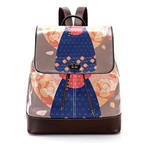 Generic personalizzato casual daypack bag per teen lady in hanbok tradizionale coreano donne borse di scuola bookbags, multicolore, 27x12.3x32cm, zaini zaino