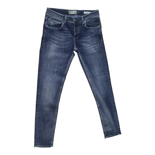 Fifty Four jeans uomo crank j30 r19 blu denim stone washed, 48, blu