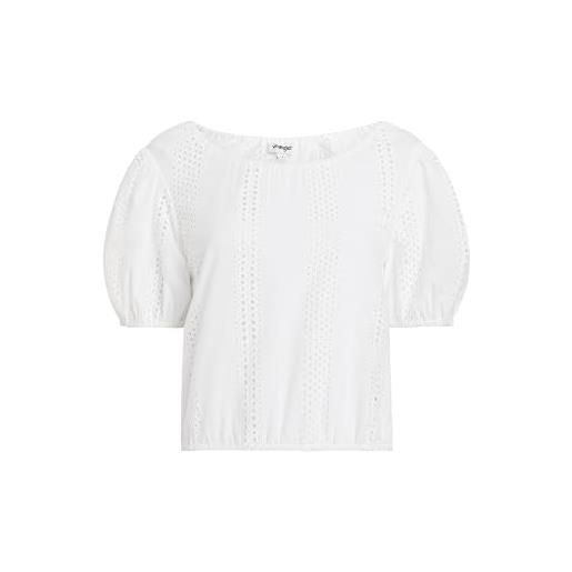 Wrangler summer puff shirt maglietta, bianco, xl donna