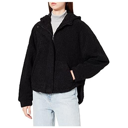 Urban Classics ladies short sherpa jacket giacca, nero, xxl donna