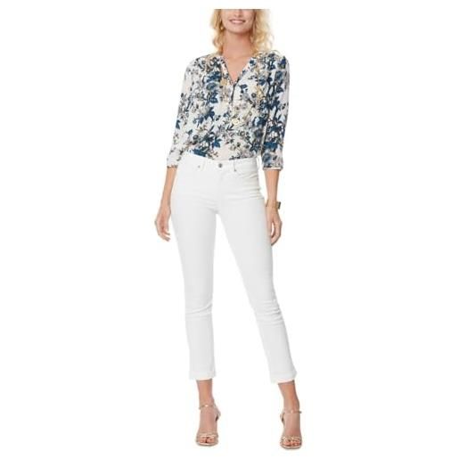 NYDJ sheri slim ankle jeans with roll cuff in optic white optic white 8 27