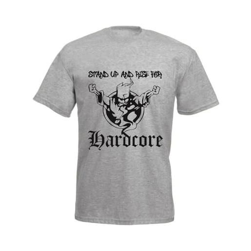CKEYXGIL men's hardcore wizard t-camicie e t-shirt(music thunderdom) grey(large)
