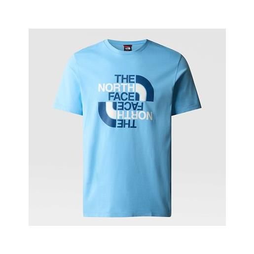 TheNorthFace the north face t-shirt reverse logo da uomo pinnacle blue taglia s uomo