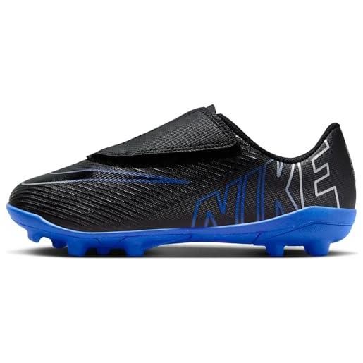 Nike vapor 15 club mg, scarpe da calcio unisex-bambini, black/chrome/hyper r, 25 eu