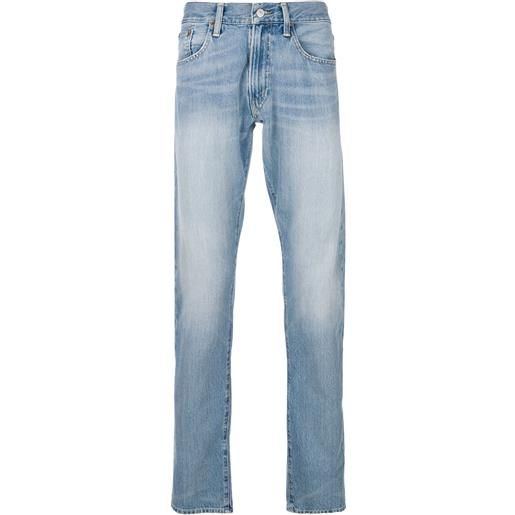 Polo Ralph Lauren jeans slim con effetto schiarito - blu