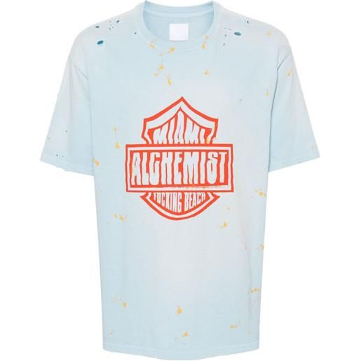 Alchemist t-shirt con effetto vissuto - blu