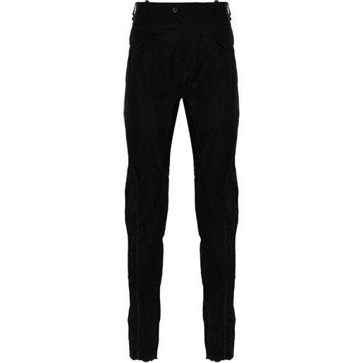 Masnada pantaloni affusolati con cuciture a contrasto - nero