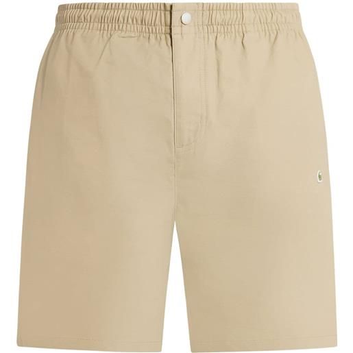 Lacoste shorts con applicazione - toni neutri
