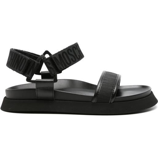 Moschino sandali con stampa - nero