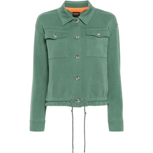 BOSS giacca-camicia con colletto dritto - verde