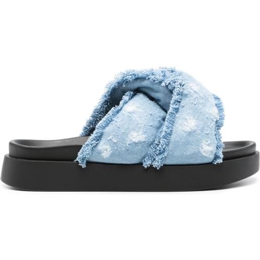 Inuikii sandali con frange - blu
