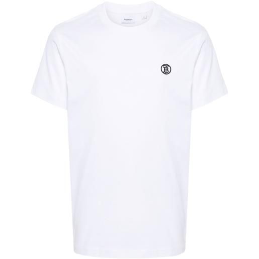 Burberry t-shirt con ricamo - bianco
