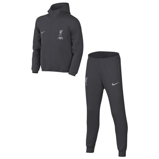 Nike unisex kids tuta lfc y nk df strk hd trk suit k, antracite/wolf grey, fq4122-061, s