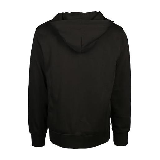 GANT reg shield full zip hoodie, felpa con cappuccio uomo, nero ( black ), 5xl