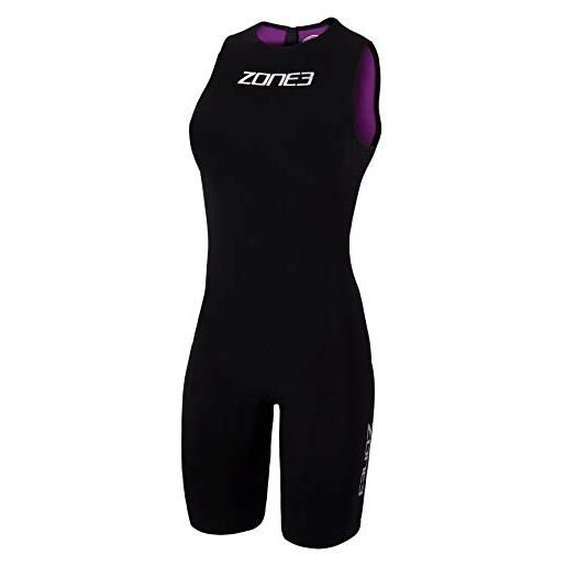 Zone3 streamline - costume da bagno senza maniche da donna, donna, ss18wstl101/s, black/purple, s