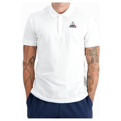 Le Coq Sportif ess polo ss no. 2 m nuovo bianco ottico t-shirt, m uomo