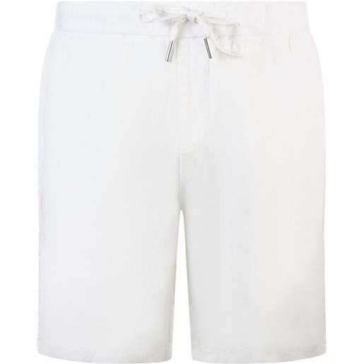 SUN68 shorts bianchi in lino per uomo