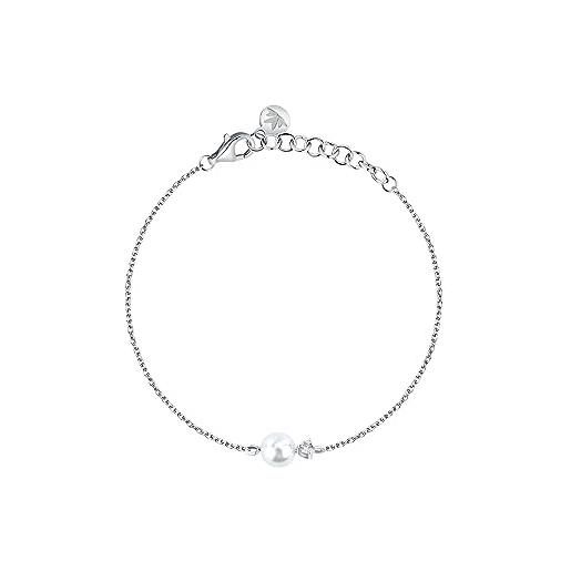 Morellato bracciale donna in argento 925, collezione perle contemporary, perla - sawm07